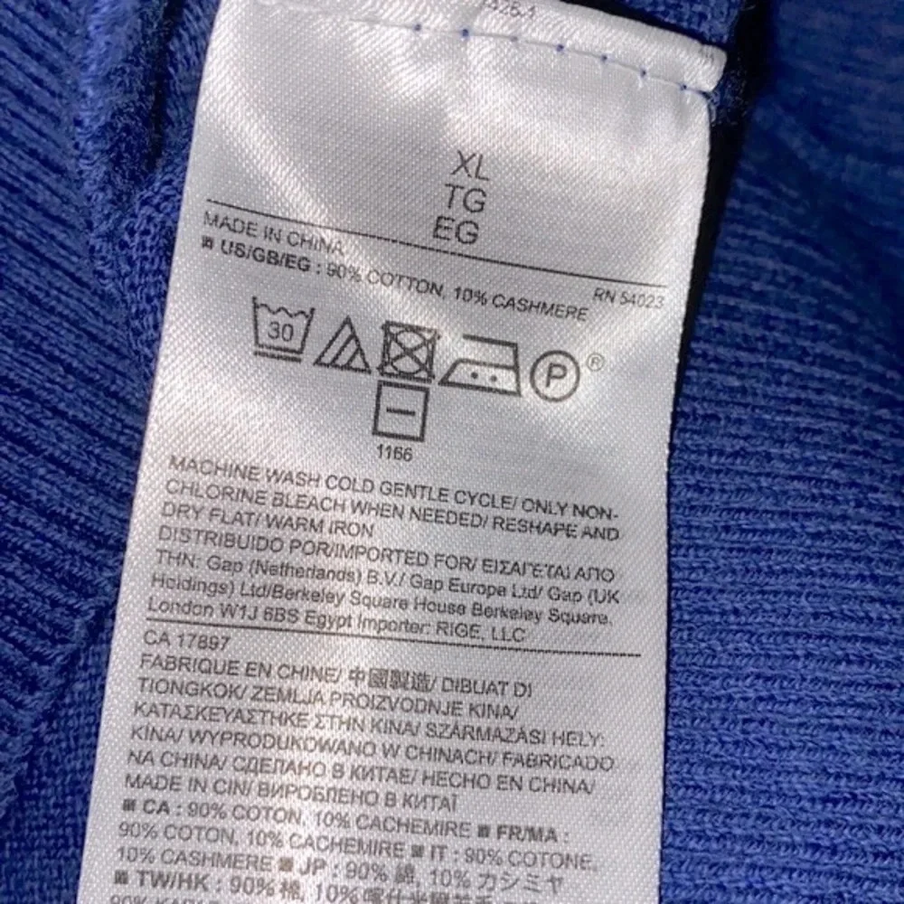 Banana Republic cotton cashmere blend blue sweater size XLarge